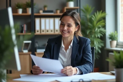Gestionnaire de santé femme en bureau professionnel