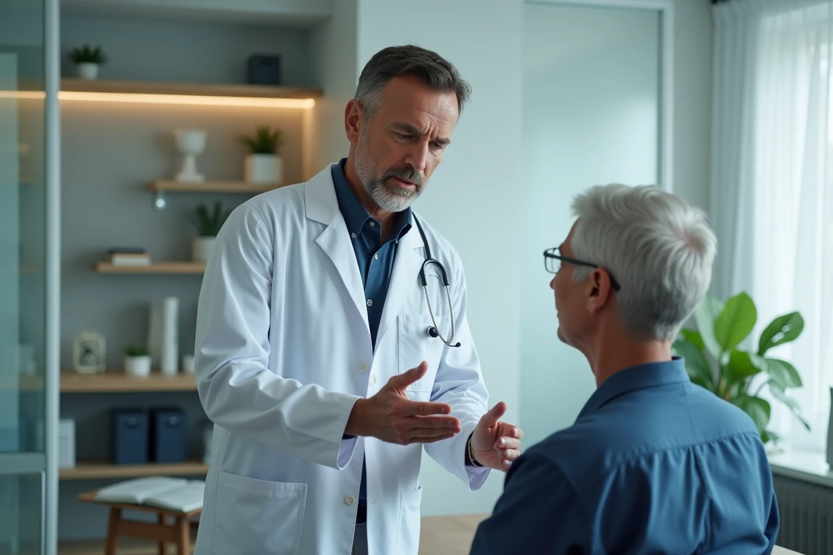 Medecin examine le dos d un patient