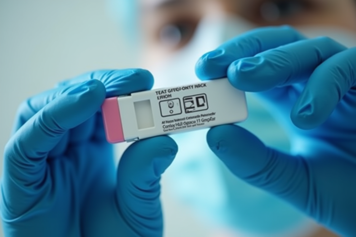 Prise de test antigénique COVID19 en milieu clinique